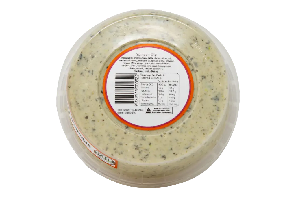 225322 Fifya Spinach Dip 200G- BACK.webp