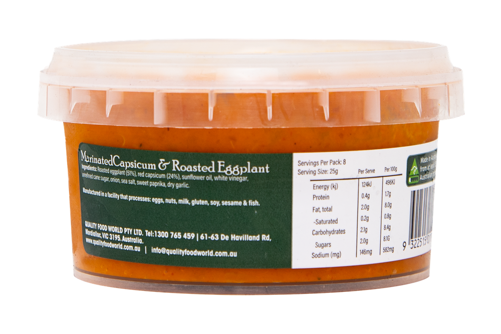 2001915 Olive Branch Marinated Capsicum & Roasted Eggplant Gf 200G-BACK.webp