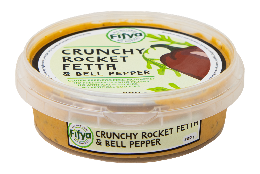 200156 Fifya Crunchy Rocket, Fetta & Bell Pepper 200g- ANGLE.webp