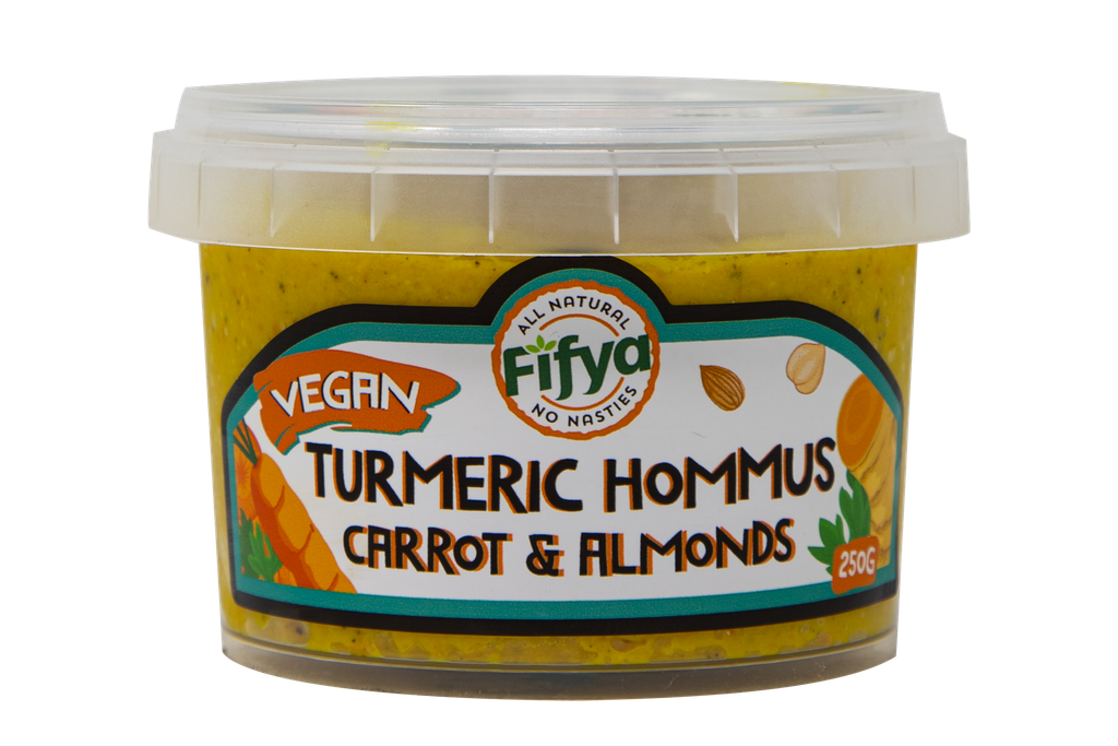2501143 Fifya Plant Based Turmeric Hommus With Carrot & Almond Gf Df 250G.webp