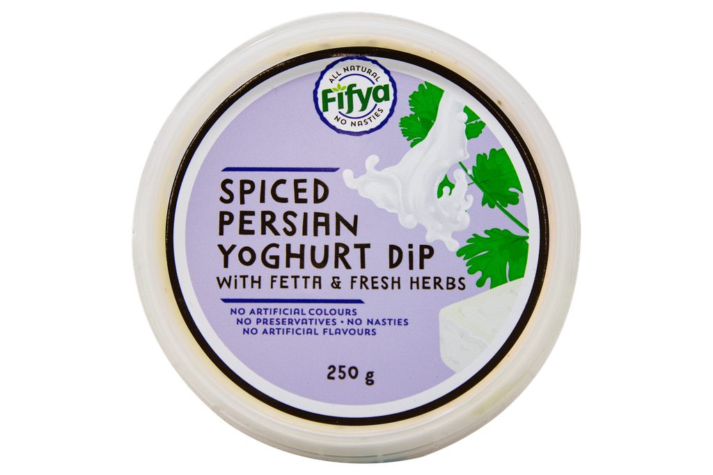 2508723 Fifya  Spiced Persian Yoghurt Dip With Fetta & Fresh Herbs Gf 250G-TOP.webp