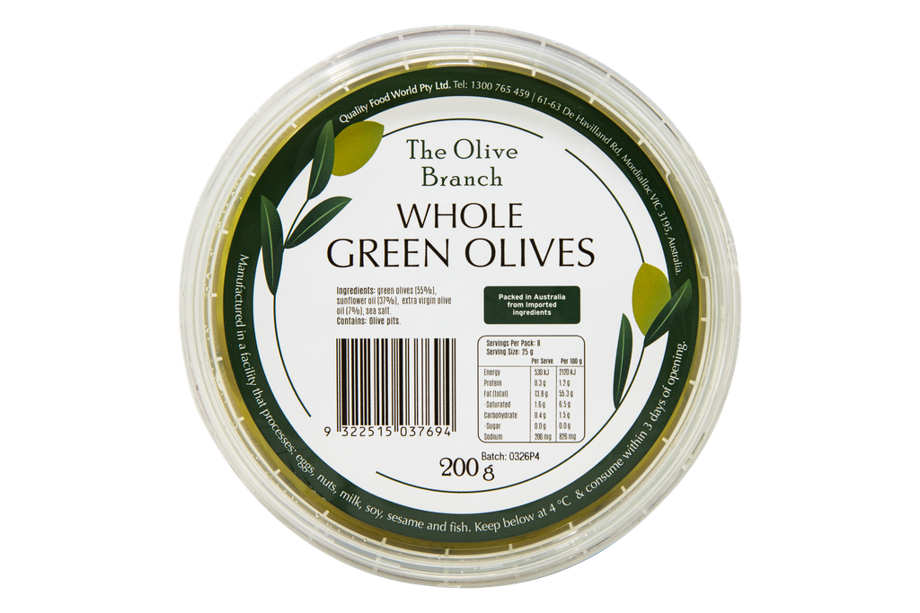 2007694 OB Whole Green Olives 200g-Angle 1.webp