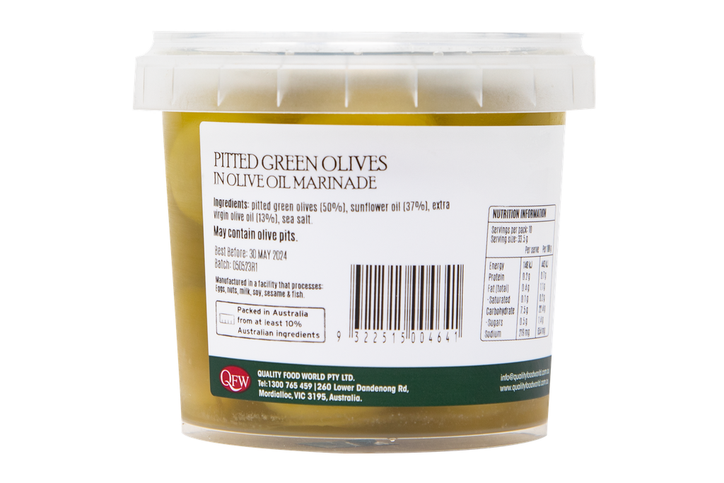 2504641 Olive Branch  Pitted Green Olives In Oil Gf Df 335G-BACK.webp