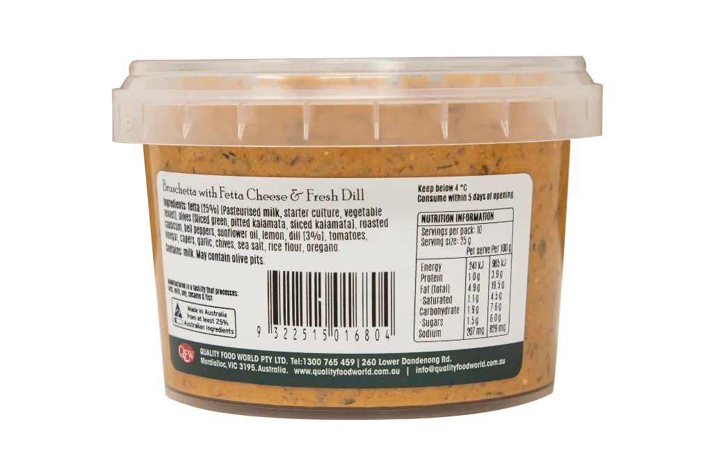 2506804 Olive Branch Bruschetta With Fetta Cheese & Fresh Dill 250g-Back.webp
