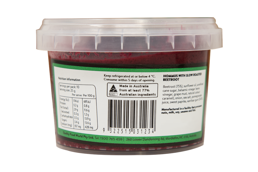 2501234 Fifya PB Hommus w. roasted beetroot 250g-Back.webp