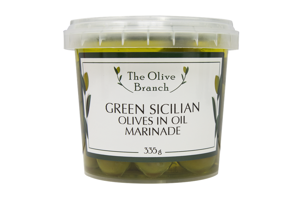 2505517 OB Green Sicilian olives in oil marinade 335g.webp