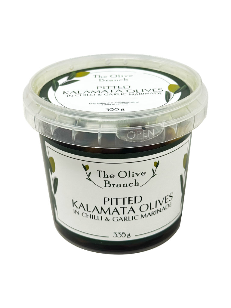 2507321 OB Pitted Kalamata Olives in Chilli & Garlic 335g-ANGLE.webp