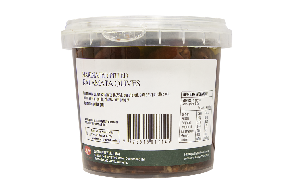 2507146 OB Marinated Pitted Kalamata Olives 335g-BACK.webp