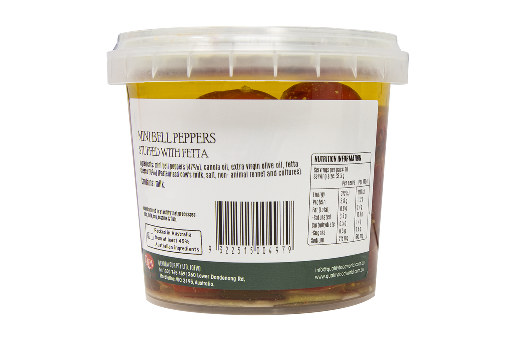 250979 OB Mini Bell Peppers w. Fetta 335g-BACK.webp