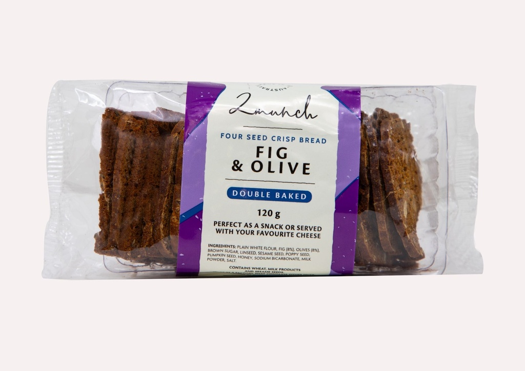 2MUNCH 4 Seed Crisp Bread With Fig & Olive 120G