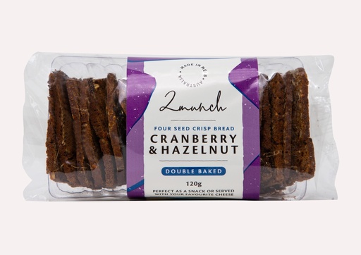 2MUNCH 4 Seed Crisp Bread With Cranberry & Hazelnut 120G