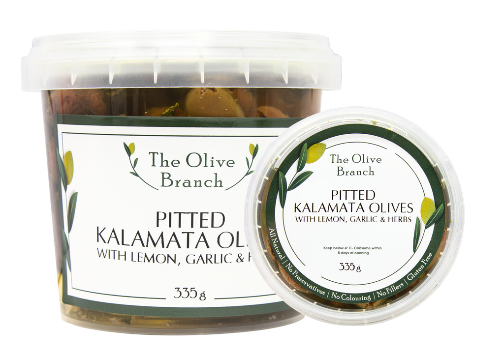 OB Pitted Kalamata Olives With Fresh Lemon, Garlic & Herbs