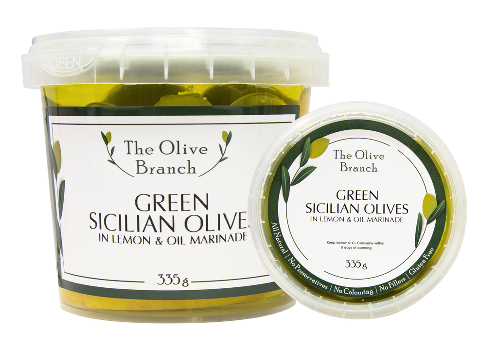OB Green Sicilian Olives Marinated With Lemon & Oil 335G