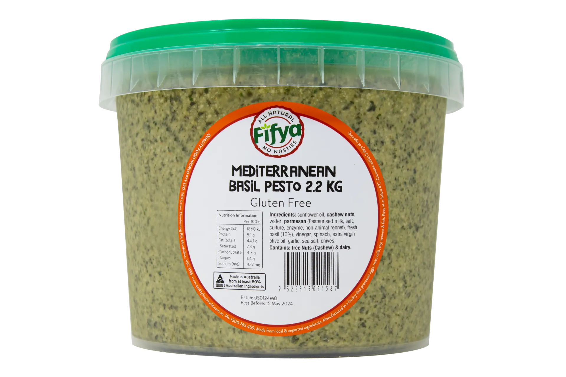 [2200407] FIFYA Mediter Basil Pesto 2.2Kg