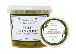[2507314] OB Pitted Green Olive Chilli & Garlic 335G